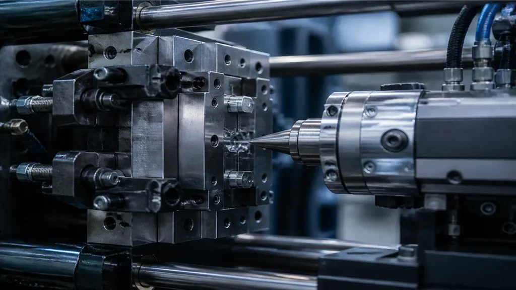  Hydraulic clamping mechanism on Robot Factory's Oleodynamic injection system