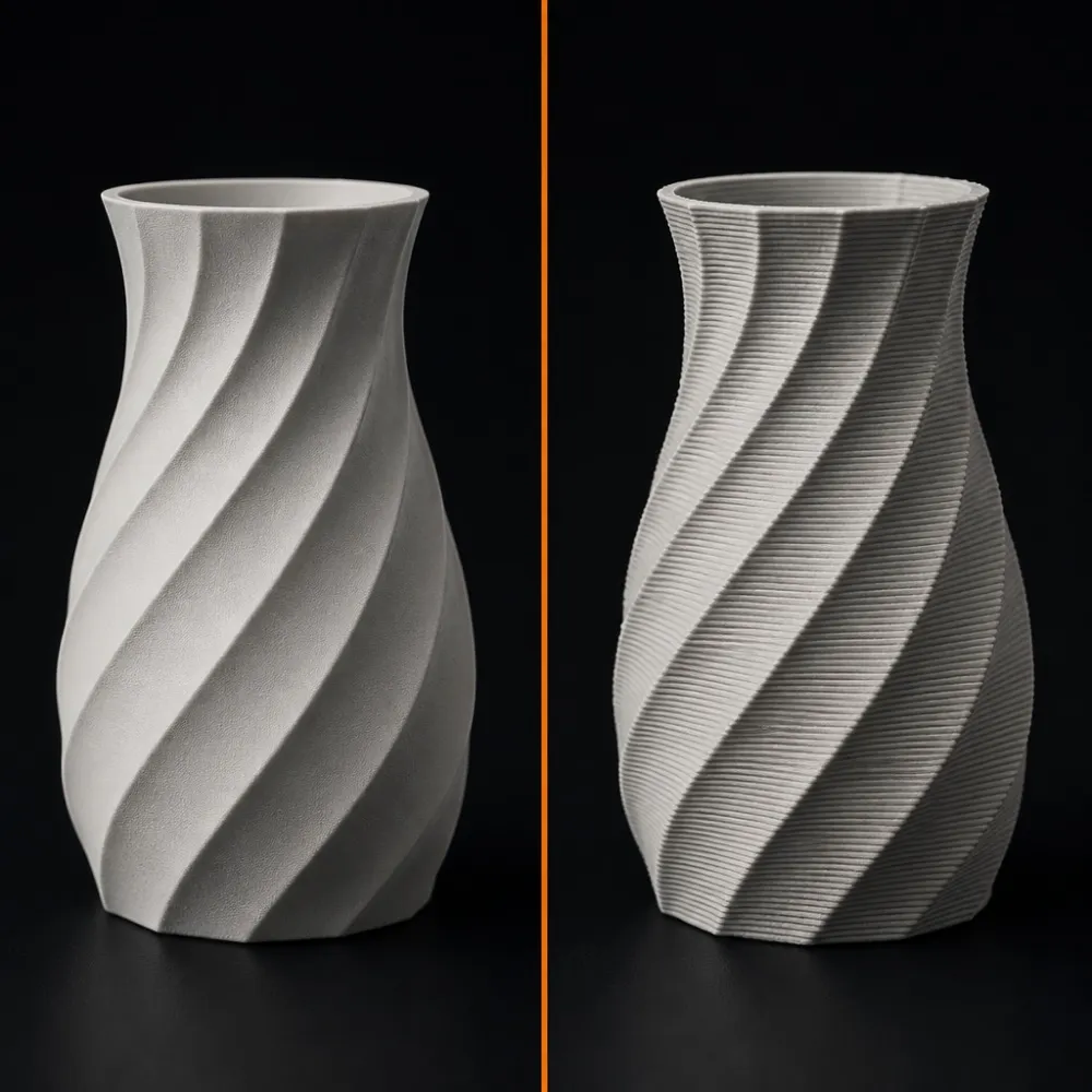 Fine detail versus fast print nozzle comparison