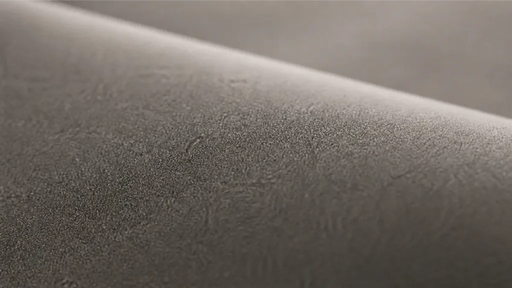 Macro of a matte PLA surface showing how the finish hides layer lines and resists glare.