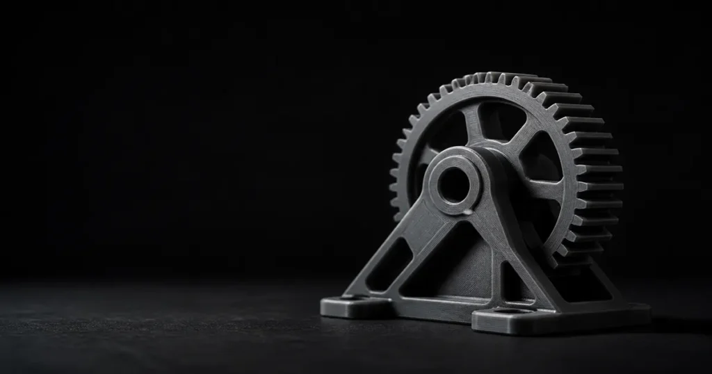A strong engineering 3D print representing the best PC filament for Bambu Lab in 2026.