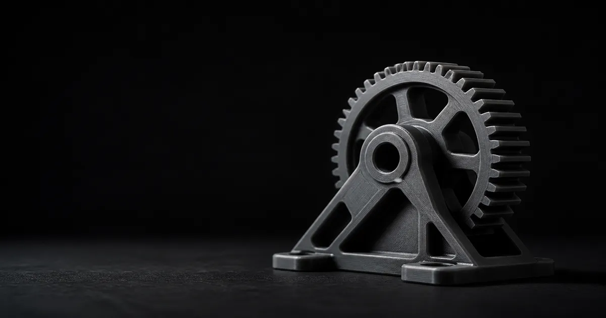 A strong engineering 3D print representing the best PC filament for Bambu Lab in 2026.