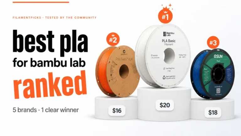 Best PLA filament for Bambu Lab 2026 ranked — top brands with Bambu PLA Basic as the winner