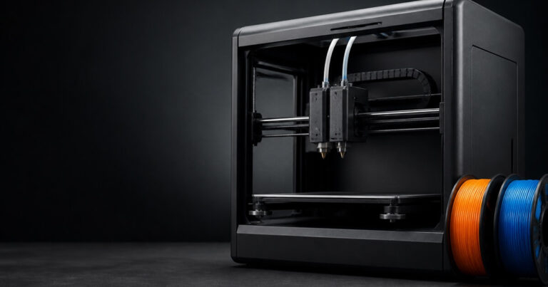 Bambu H2D 3D printer filament close-up