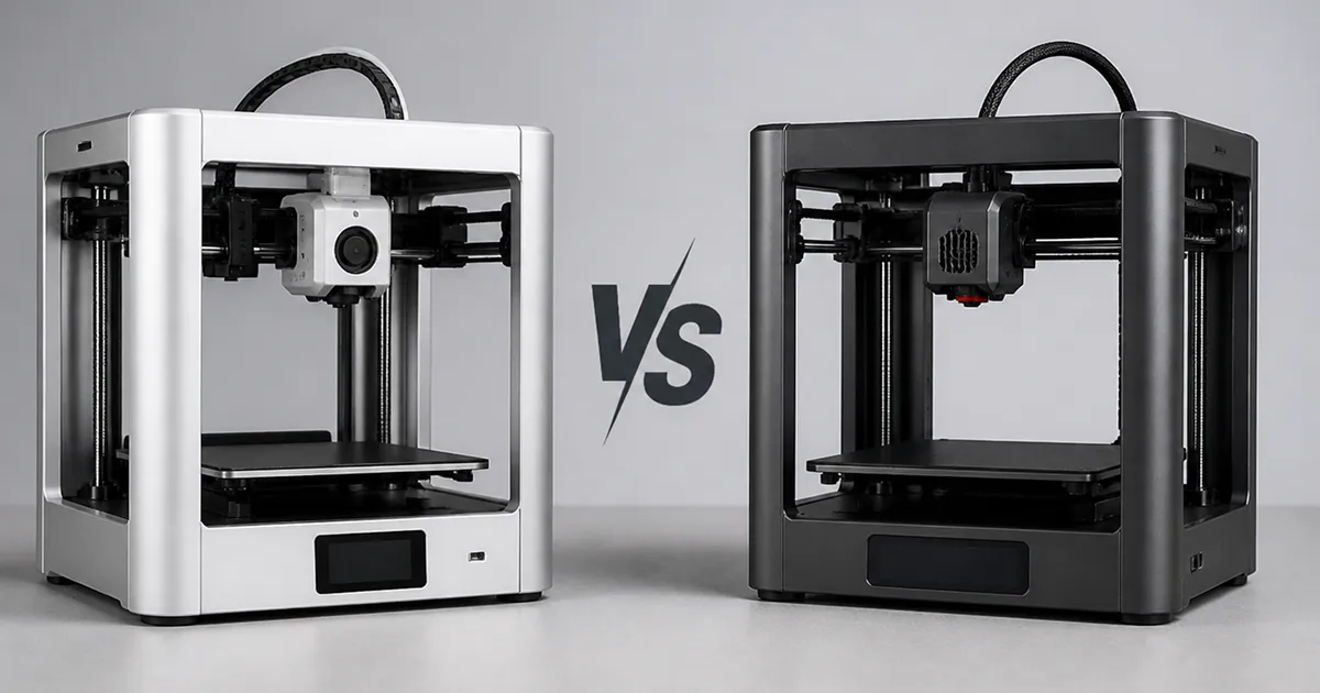 Bambu X2D vs X1C 3D printers compared side by side
