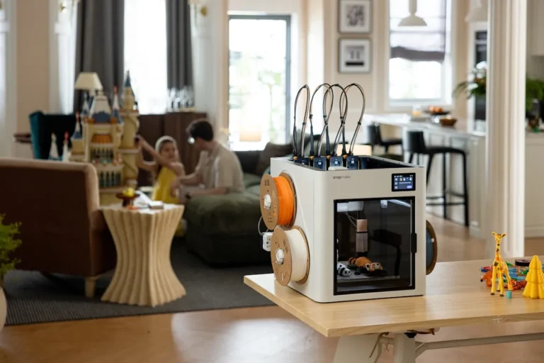 Bambu Lab printer with filament rolls for lithophane printing